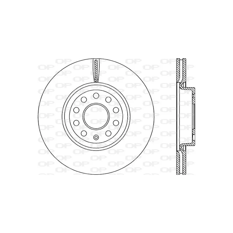 Jeu de 2 disques de frein avant OPEN PARTS BDR2207.20