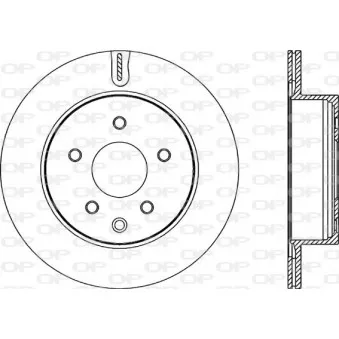 Jeu de 2 disques de frein arrière OPEN PARTS BDR2208.20