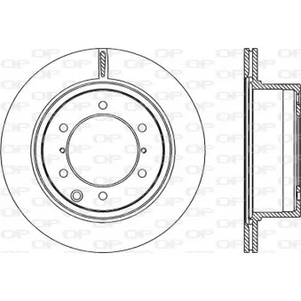 Jeu de 2 disques de frein arrière OPEN PARTS BDR2211.20