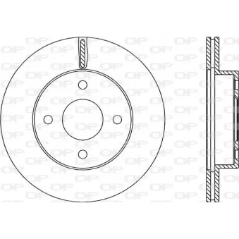 Jeu de 2 disques de frein avant OPEN PARTS BDR2216.20