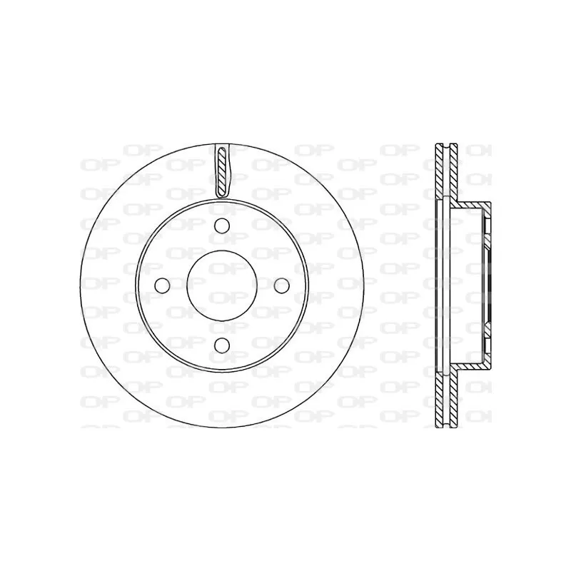 Jeu de 2 disques de frein avant OPEN PARTS BDR2216.20