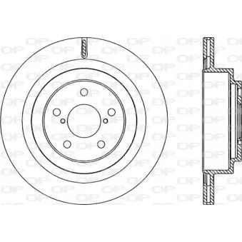 Jeu de 2 disques de frein arrière OPEN PARTS BDR2219.20