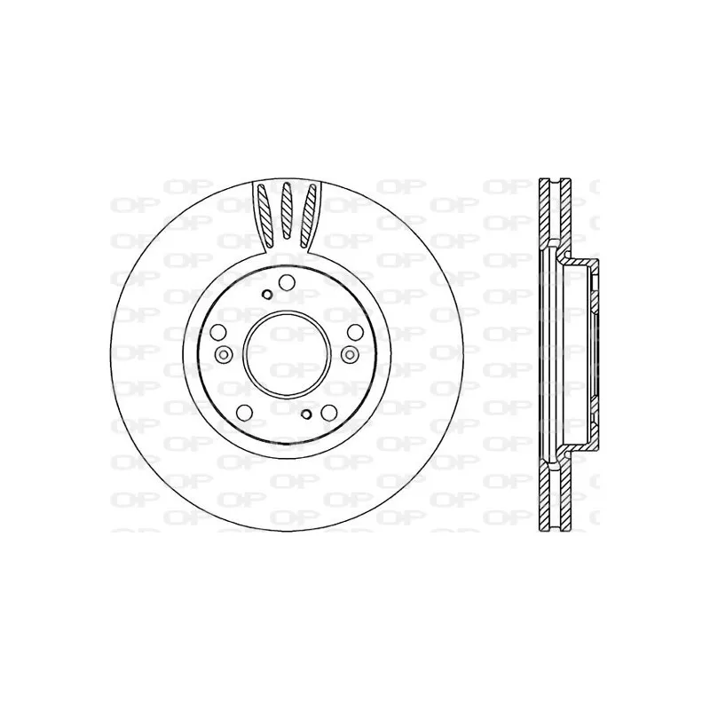 Jeu de 2 disques de frein avant OPEN PARTS BDR2226.20