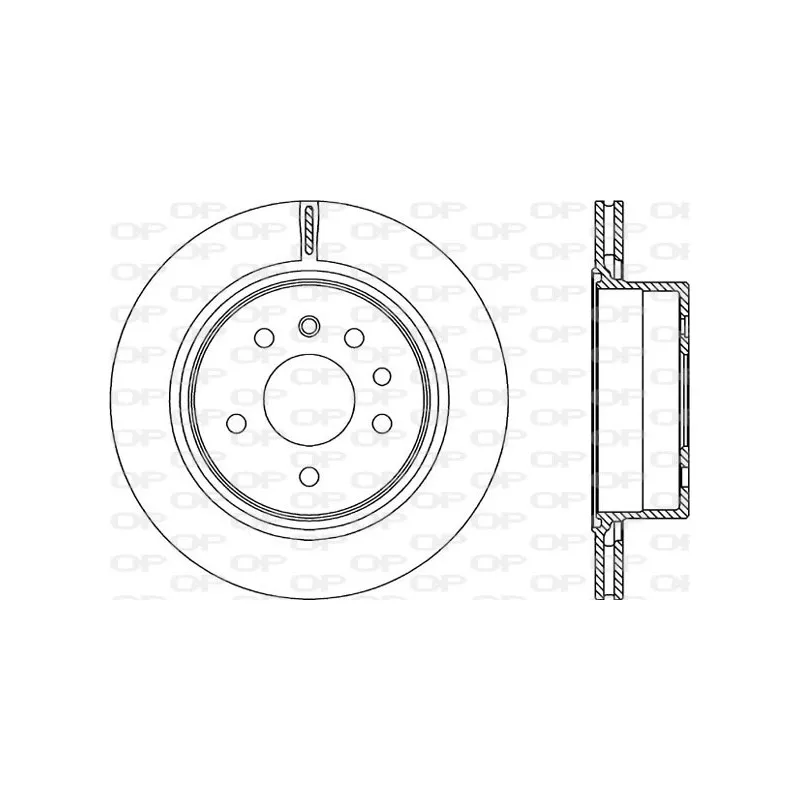 Jeu de 2 disques de frein arrière OPEN PARTS BDR2227.20