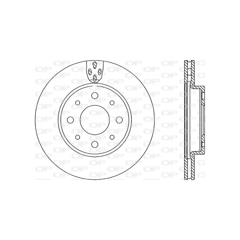 Jeu de 2 disques de frein avant OPEN PARTS BDR2234.20
