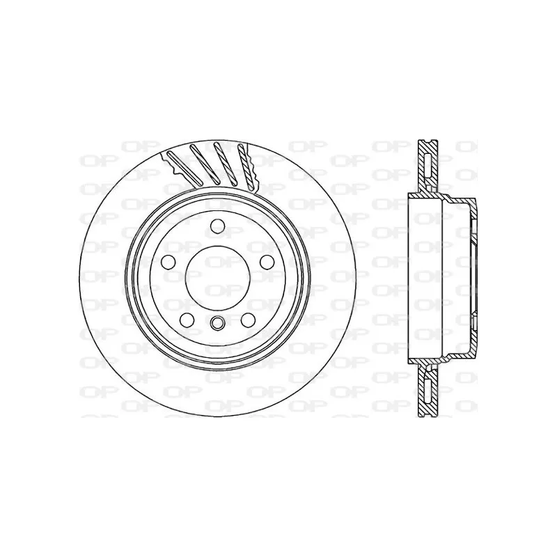 Jeu de 2 disques de frein arrière OPEN PARTS BDR2235.20