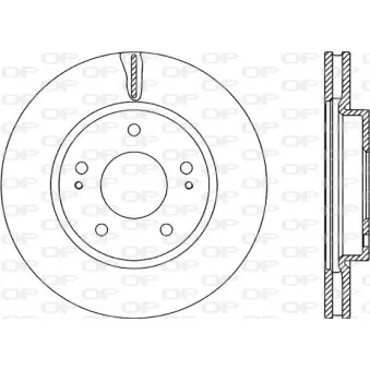 Jeu de 2 disques de frein avant OPEN PARTS BDR2237.20