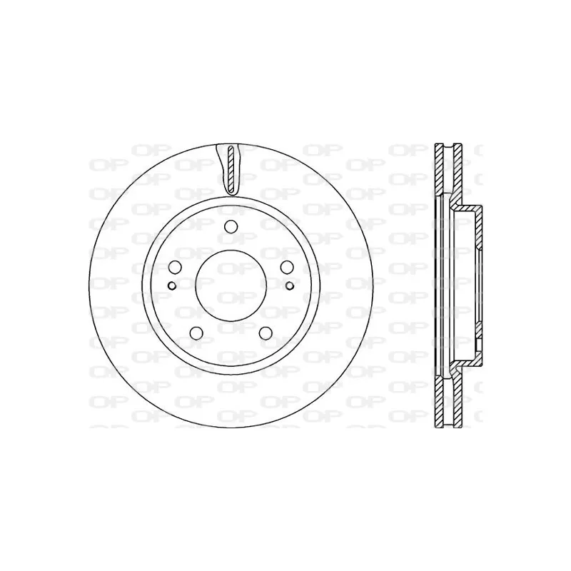 Jeu de 2 disques de frein avant OPEN PARTS BDR2237.20