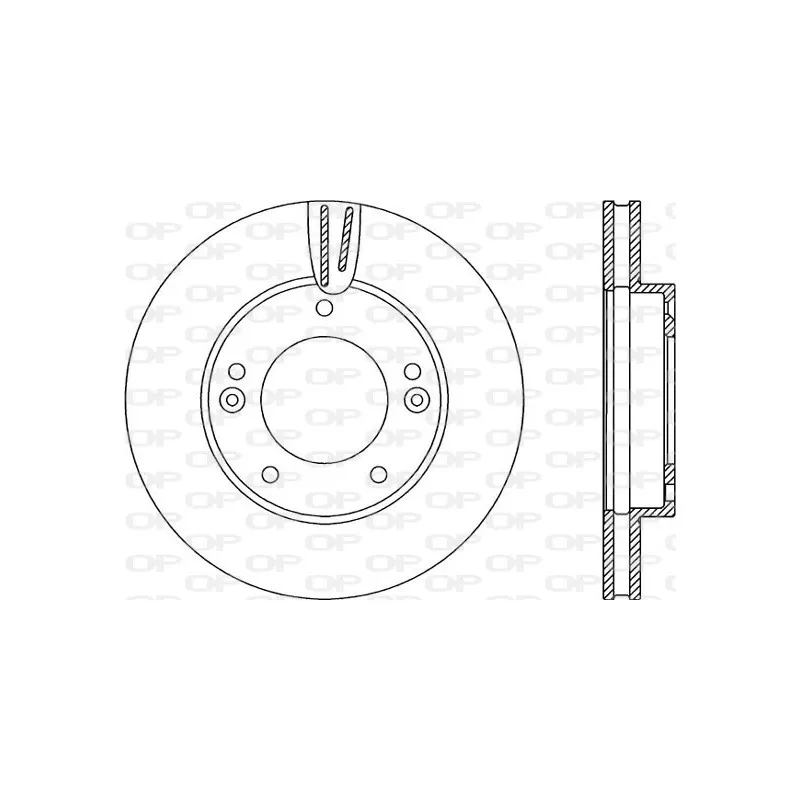 Jeu de 2 disques de frein avant OPEN PARTS BDR2240.20