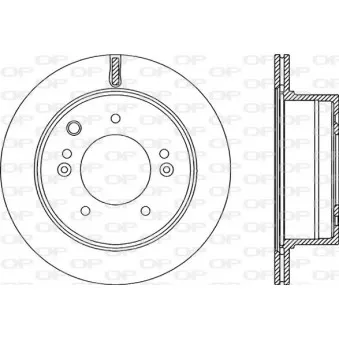 Jeu de 2 disques de frein arrière OPEN PARTS BDR2241.20