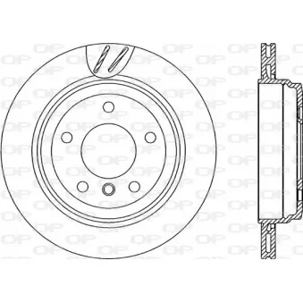 Jeu de 2 disques de frein arrière OPEN PARTS BDR2243.20