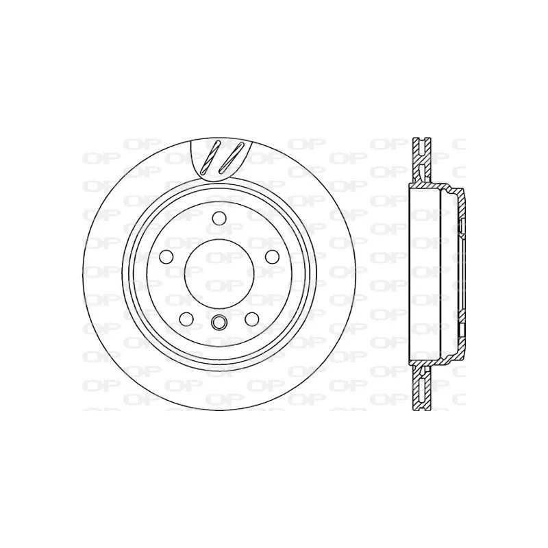Jeu de 2 disques de frein arrière OPEN PARTS BDR2243.20