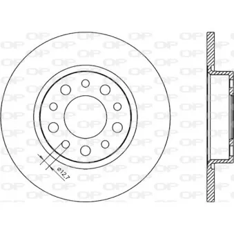 Jeu de 2 disques de frein arrière OPEN PARTS BDR2248.10