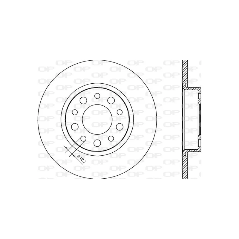 Jeu de 2 disques de frein arrière OPEN PARTS BDR2248.10