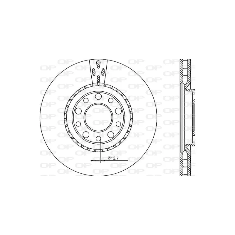 Jeu de 2 disques de frein avant OPEN PARTS BDR2253.20
