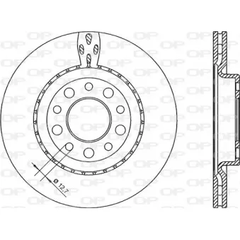 Jeu de 2 disques de frein arrière OPEN PARTS BDR2255.20