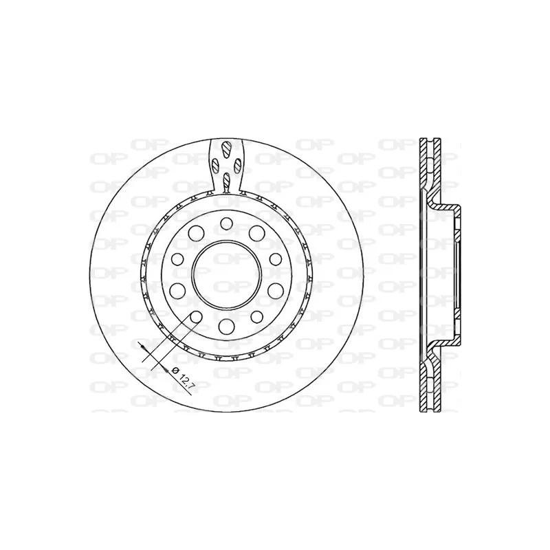 Jeu de 2 disques de frein arrière OPEN PARTS BDR2255.20