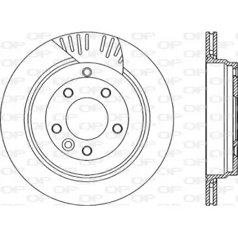 Jeu de 2 disques de frein arrière OPEN PARTS BDR2256.20