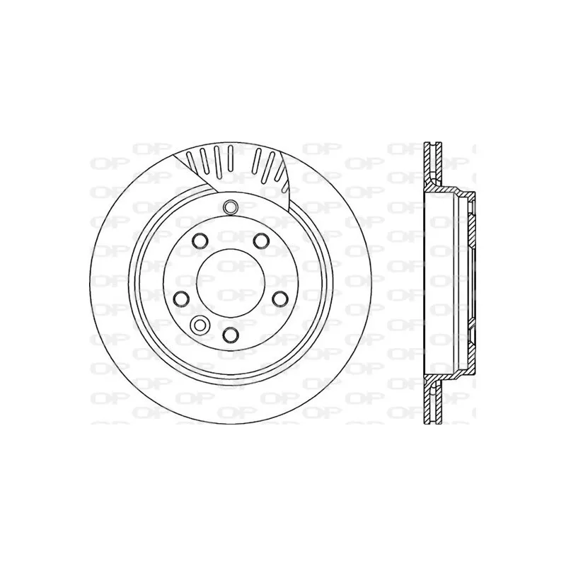 Jeu de 2 disques de frein arrière OPEN PARTS BDR2256.20