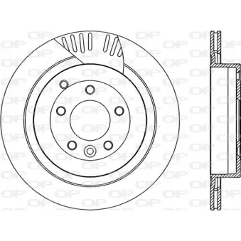 Jeu de 2 disques de frein arrière OPEN PARTS