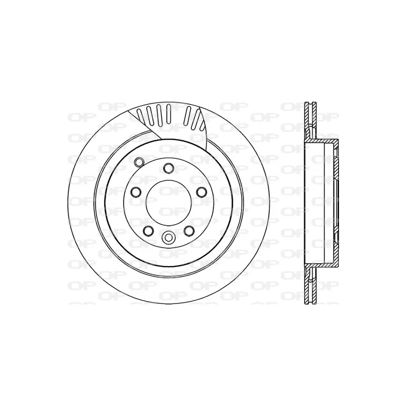 Jeu de 2 disques de frein arrière OPEN PARTS BDR2257.20
