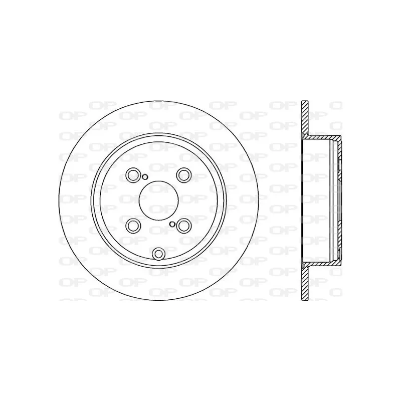 Jeu de 2 disques de frein arrière OPEN PARTS BDR2260.10