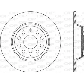 Jeu de 2 disques de frein arrière OPEN PARTS