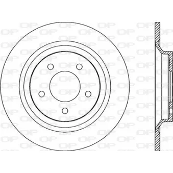 Jeu de 2 disques de frein arrière OPEN PARTS BDR2264.10