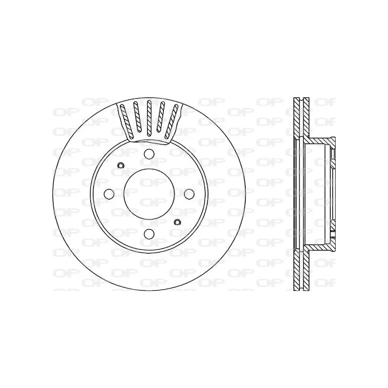 Jeu de 2 disques de frein avant OPEN PARTS BDR2289.20