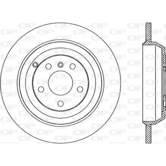 Jeu de 2 disques de frein arrière OPEN PARTS BDR2296.10