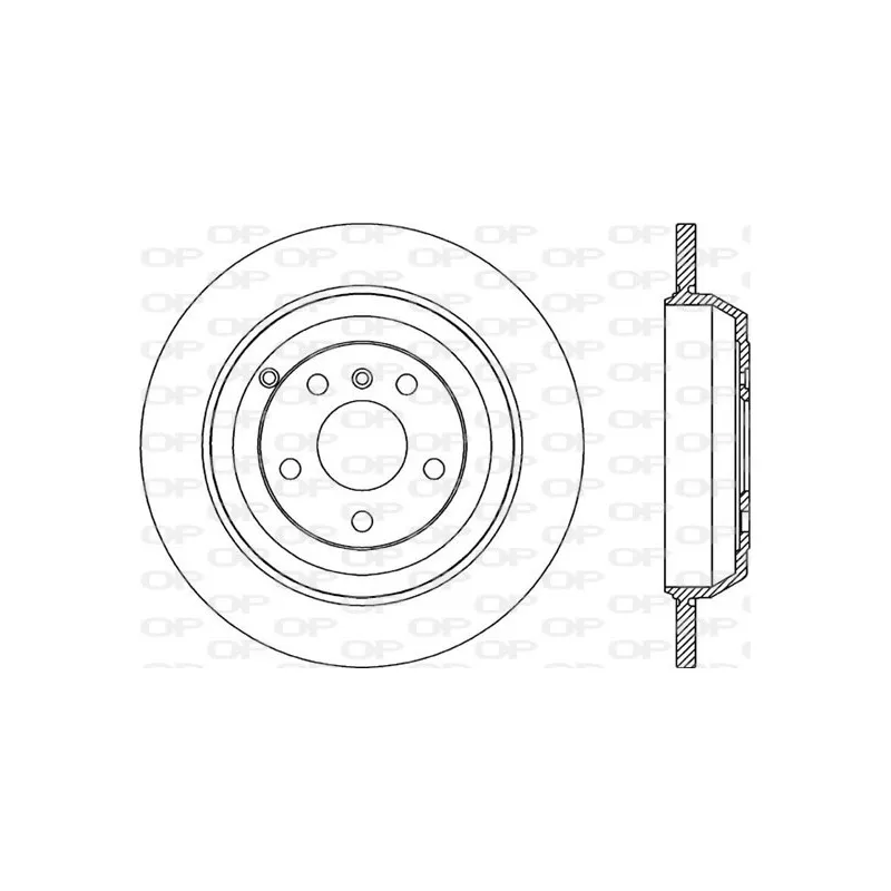 Jeu de 2 disques de frein arrière OPEN PARTS BDR2296.10