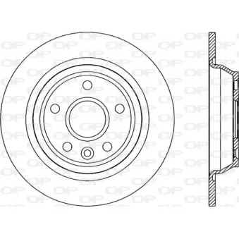 Jeu de 2 disques de frein arrière OPEN PARTS