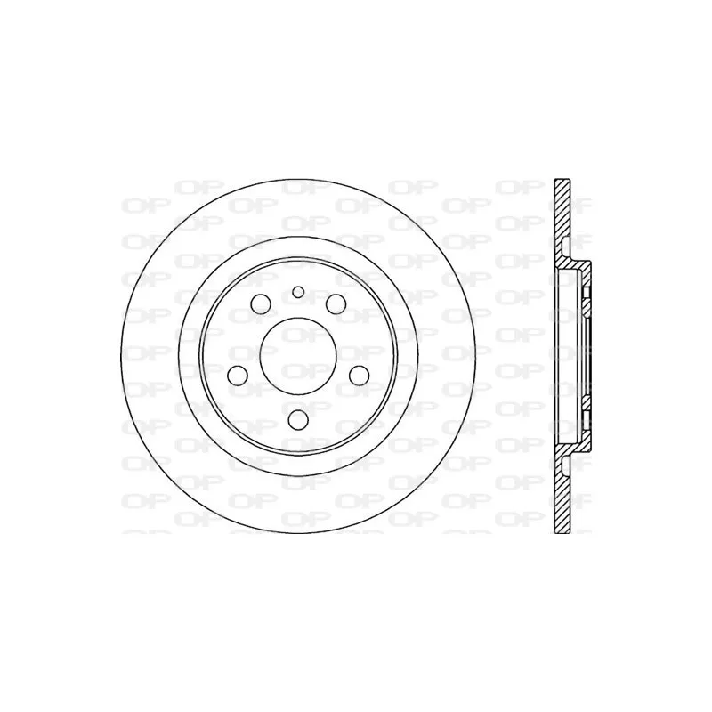 Jeu de 2 disques de frein arrière OPEN PARTS BDR2327.10