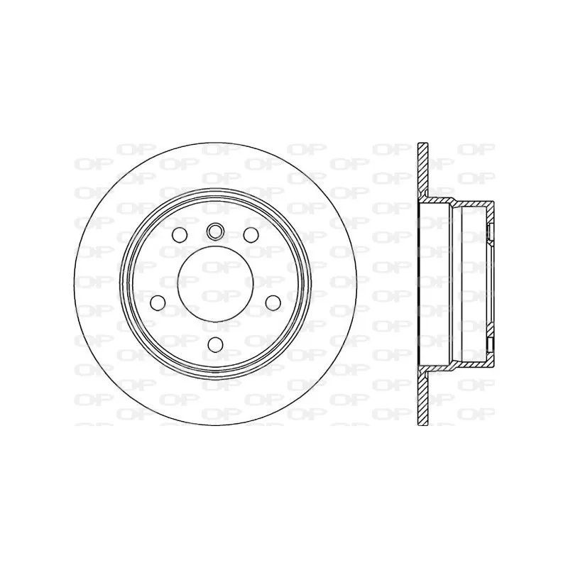 Jeu de 2 disques de frein arrière OPEN PARTS BDR2330.10