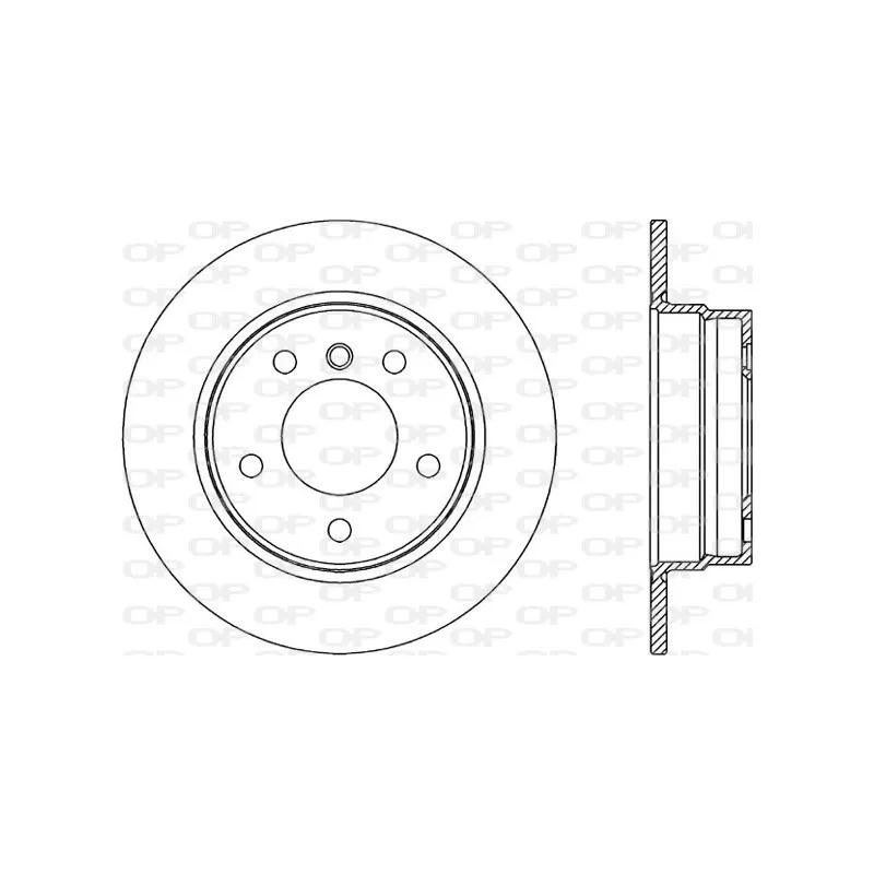 Jeu de 2 disques de frein arrière OPEN PARTS BDR2333.10