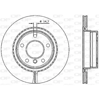 Jeu de 2 disques de frein arrière OPEN PARTS