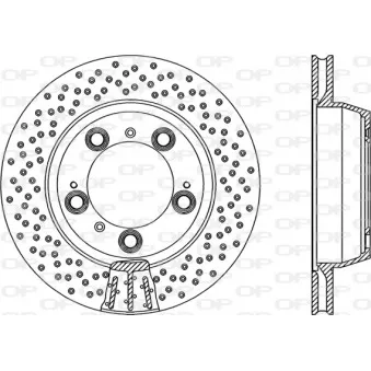 Jeu de 2 disques de frein arrière OPEN PARTS BDR2336.25