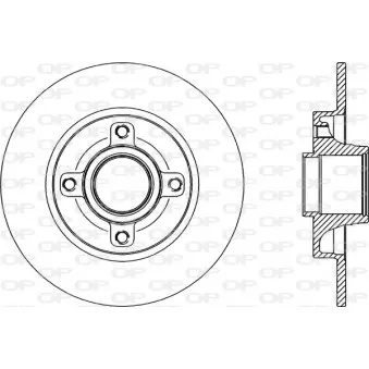 Jeu de 2 disques de frein arrière OPEN PARTS BDR2341.10