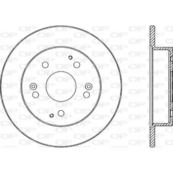 Jeu de 2 disques de frein arrière OPEN PARTS BDR2342.10