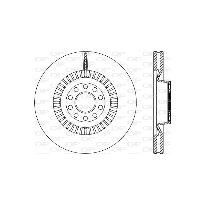 Jeu de 2 disques de frein avant OPEN PARTS BDR2348.20