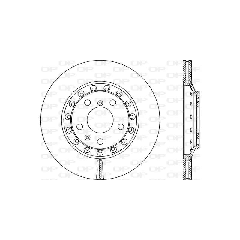 Jeu de 2 disques de frein arrière OPEN PARTS BDR2349.20
