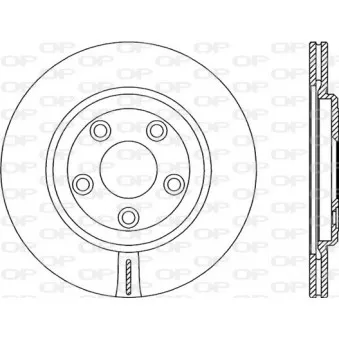 Jeu de 2 disques de frein arrière OPEN PARTS