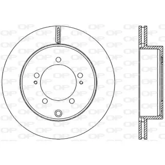 Jeu de 2 disques de frein arrière OPEN PARTS BDR2360.20