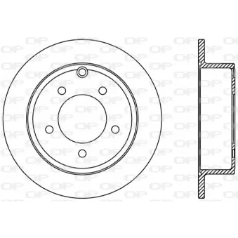 Jeu de 2 disques de frein arrière OPEN PARTS BDR2370.10