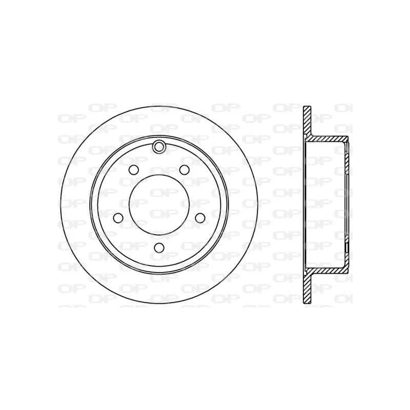 Jeu de 2 disques de frein arrière OPEN PARTS BDR2370.10