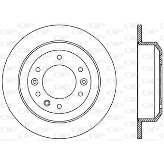 Jeu de 2 disques de frein arrière OPEN PARTS BDR2372.10