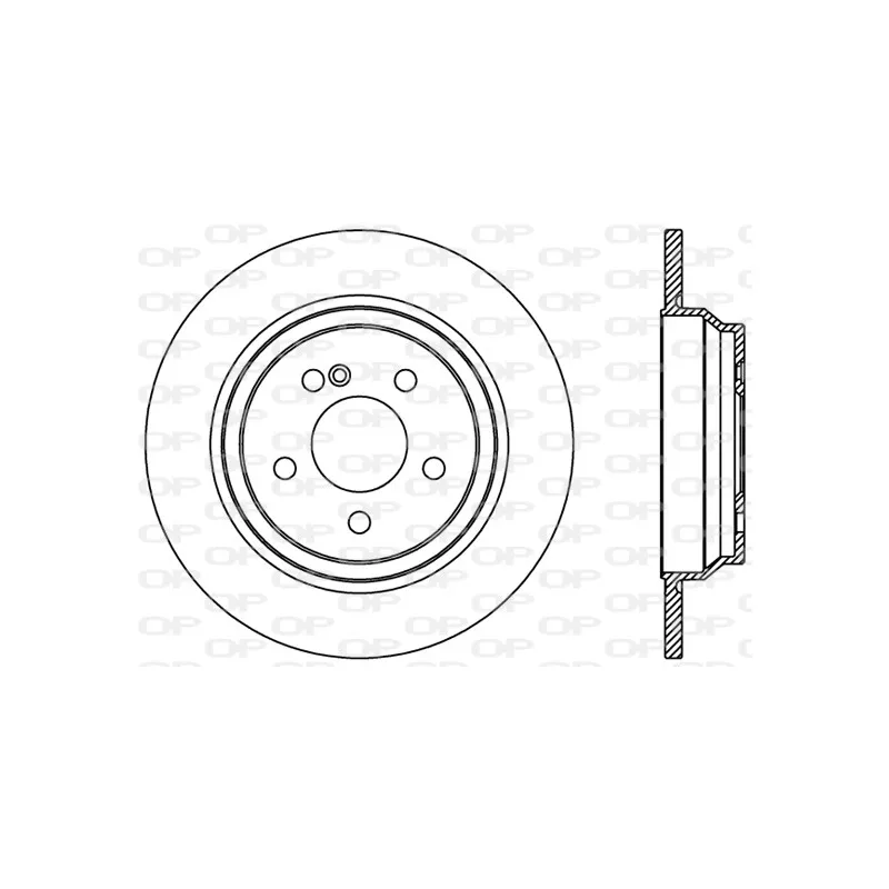 Jeu de 2 disques de frein arrière OPEN PARTS BDR2374.10