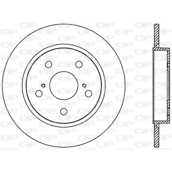 Jeu de 2 disques de frein arrière OPEN PARTS
