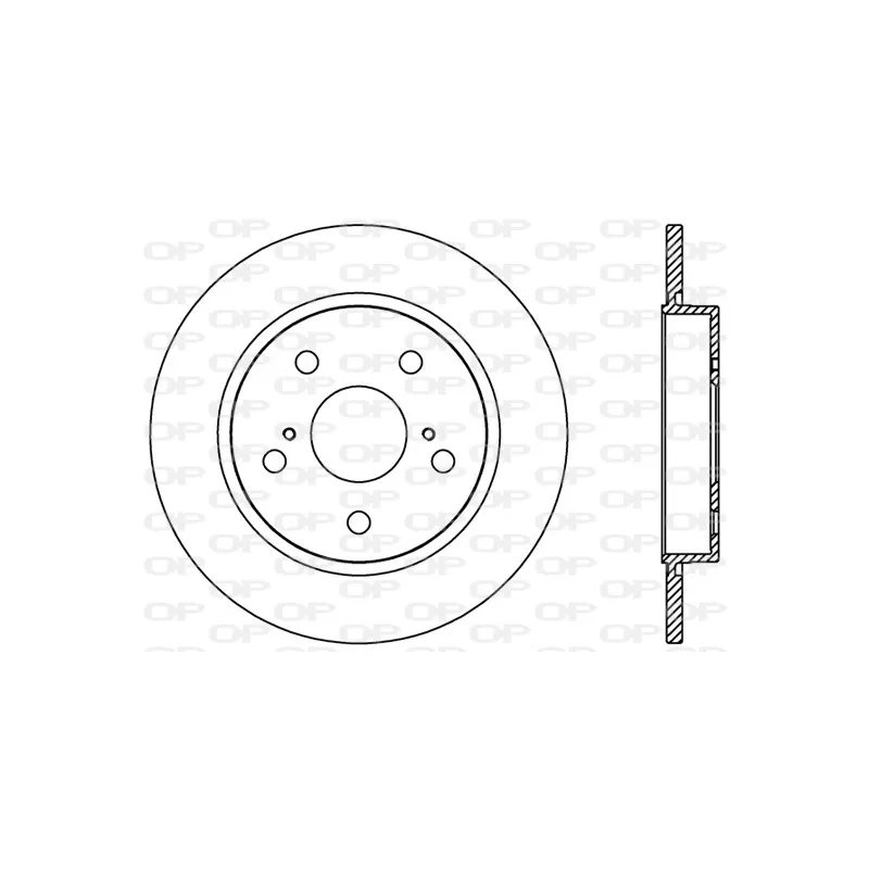 Jeu de 2 disques de frein arrière OPEN PARTS BDR2378.10