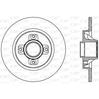 Jeu de 2 disques de frein arrière OPEN PARTS BDR2387.10